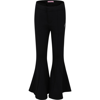 BLUMARINE BBLACK TROUSERS FOR GIRL WITH LOGO