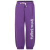 PALM ANGELS PURPLE TROUSERS FOR KIDS WITH LOGO