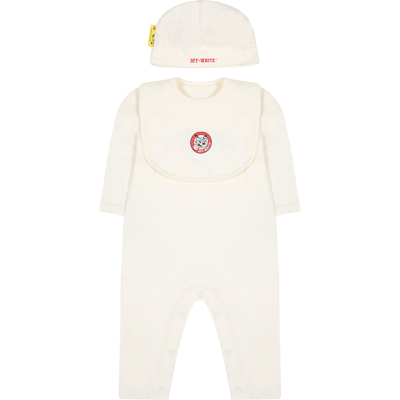 Off-white Ivory Set For Baby Boy In White