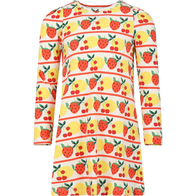 Mini Rodini Kids' Fruits Cotton-blend Dress In Multicoloured