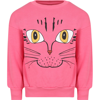 Mini Rodini Fuchsia Sweatshirt For Girl In Fuchsia