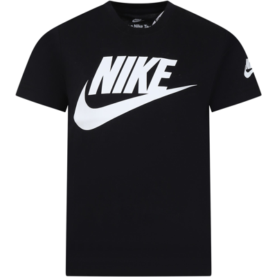 Nike Black T-shirt For Kids With Logo
