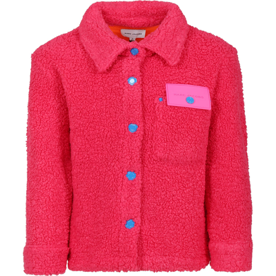 Little Marc Jacobs Kids' Fuchsia Jacket With Logo For Girl