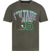 ZADIG &AMP; VOLTAIRE GREEN T-SHIRT WITH EAGLE FOR BOY