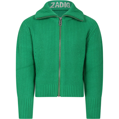 Zadig &amp; Voltaire Kids' Green Cardigan For Girl