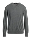Alpha Massimo Rebecchi Man Sweater Grey Size 48 Wool In Grey