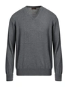 Alpha Studio Sweaters In Grey