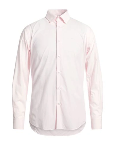 Cavalli Class Man Shirt Light Pink Size 17 ½ Cotton, Elastane