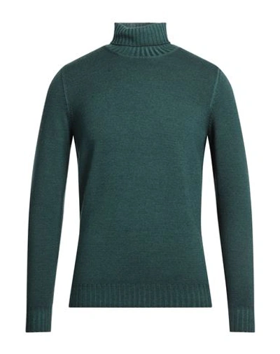 Ferrante Man Turtleneck Deep Jade Size 44 Merino Wool In Green