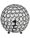 LALIA HOME LALIA HOME ELIPSE MEDIUM 8IN CONTEMPORARY METAL CRYSTAL ROUND SPHERE  GLAMOUROUS ORB TABLE LAMP