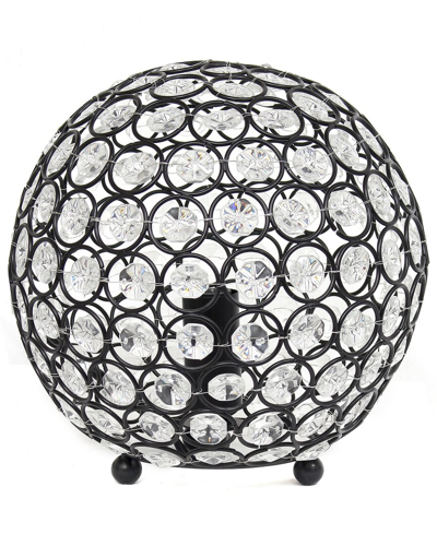 Lalia Home Laila Home Elipse 8 Inch Crystal Ball Sequin Table Lamp In Grey