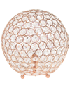 Lalia Home Elipse Medium 10in Contemporary Metal Crystal Round Sphere  Glamourous Orb Table Lamp In Gold
