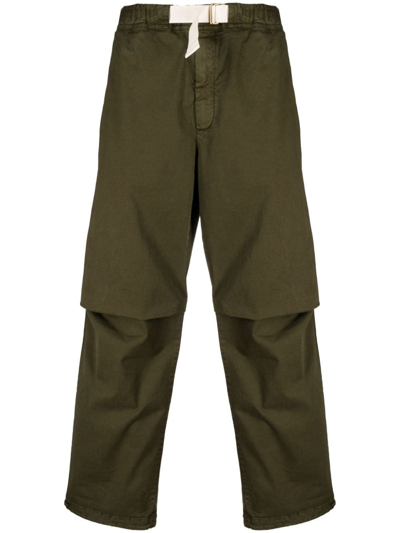 Darkpark Adjustable Waist-strap Trousers In Green