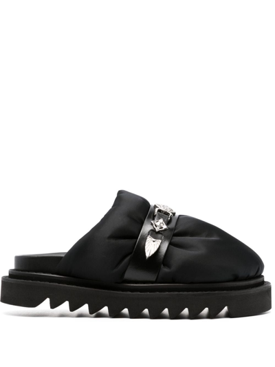 Toga Black Padded Loafers In Aj1280 - Black