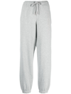 Moncler Logo-patch Cotton-blend Track Pants In Grey