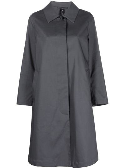 Mackintosh Banton Cotton Trench Coat In Grey