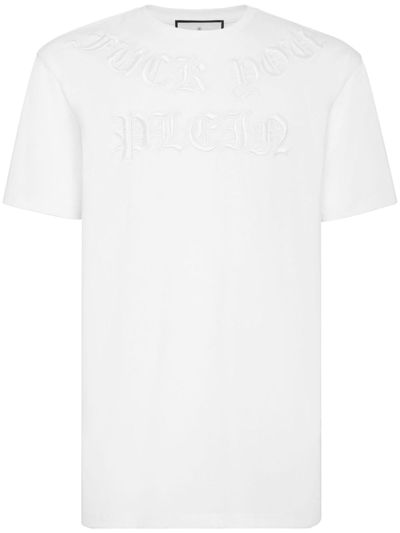 PHILIPP PLEIN GOTHIC LOGO-EMBOSSED T-SHIRT