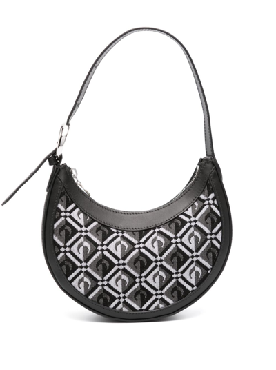 Marine Serre Moon Diamant Jacquard Shoulder Bag In Black