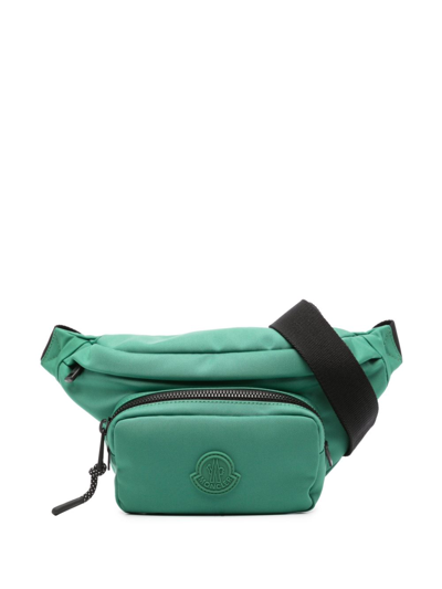 Moncler Durance Logo-patch Belt Bag In Green