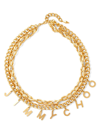 JIMMY CHOO LOGO-LETTERING CHAIN NECKLACE