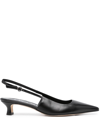 AEYDE 50MM POINTED-TOE LEATHER PUMPS