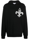 Philipp Plein Chrome Skull-print Cotton Hoodie In Black