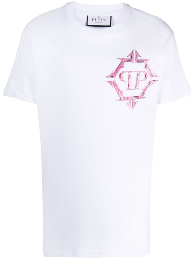 Philipp Plein Logo-print Cotton T-shirt In White
