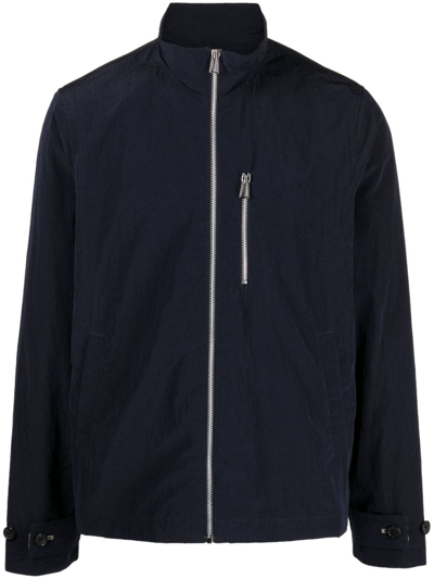 Ps By Paul Smith Lightweight Zip-up Track Jacket In Blue