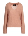 Alpha Studio Woman Sweater Light Brown Size 4 Polyamide, Mohair Wool, Wool In Beige