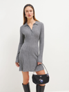 REFORMATION WALSH CASHMERE COLLARED MINI DRESS