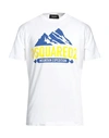 Dsquared2 Man T-shirt White Size Xxl Cotton