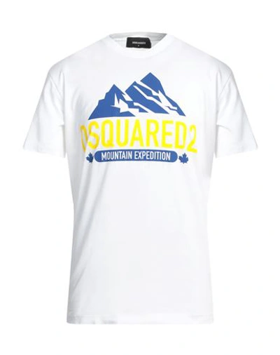 Dsquared2 Man T-shirt White Size Xxl Cotton