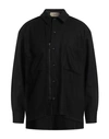 Maison Flaneur Maison Flâneur Man Shirt Black Size 42 Virgin Wool, Lycra, Polyamide