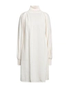 Gentryportofino Woman Midi Dress Cream Size 12 Alpaca Wool, Polyamide, Virgin Wool In White