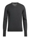 Alpha Massimo Rebecchi Man Sweater Lead Size 36 Merino Wool In Grey