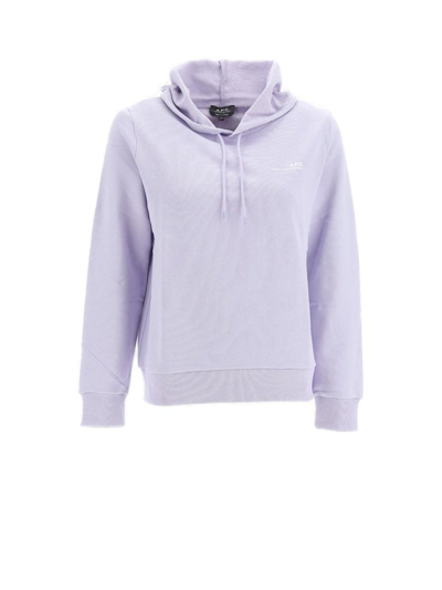 APC A.P.C. ITEM LOGO PRINTED DRAWSTRING HOODIE