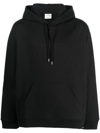 Courrèges Black Cotton Hoodie In Black