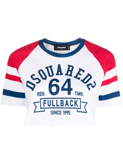 Dsquared2 Logo-print Crop Top In White