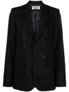 Zadig & Voltaire Single-breasted Rhinestone Blazer In Schwarz