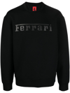 FERRARI LOGO-PRINT CREW-NECK SWEATSHIRT