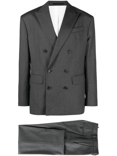 Dsquared2 Double-breasted Wool Suit In Grau