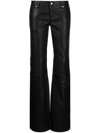 Zadig & Voltaire Evy Crushed Lambskin Leather Pants In Schwarz