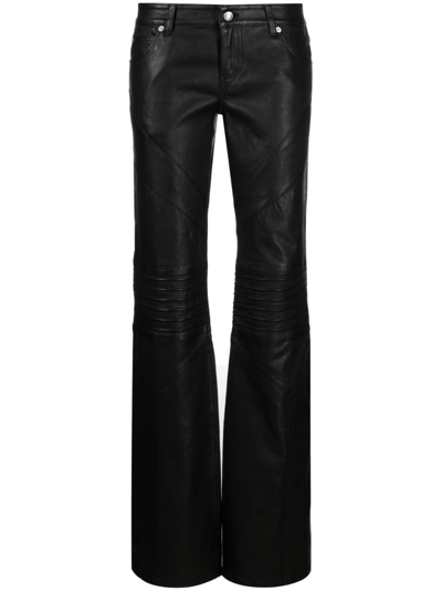 Zadig & Voltaire Evy Crushed Lambskin Leather Pants In Black