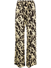 Nanushka Weite Hose Mit Abstraktem Print In Black