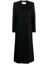 Harris Wharf London Double-breasted Wool Coat In Schwarz