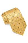 Duchamp Small Medallion Silk Tie In Yellow