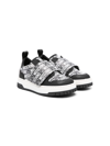 MOSCHINO LOGO-PRINT TOUCH-STRAP SNEAKERS