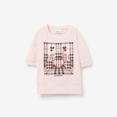 Burberry Kids' Thomas Bear-print Cotton T-shirt In Alabaster Pink