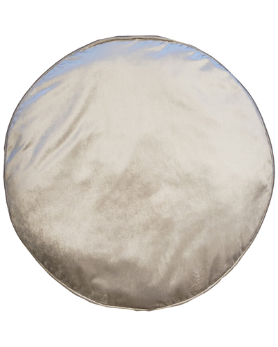 Edie Home Panne Velvet Round Floor Pillow In Multi