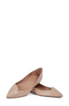 Lk Bennett Womens Nat-fawn Cally Gold-tone Hardware-embellished Leather Flats In Fawn
